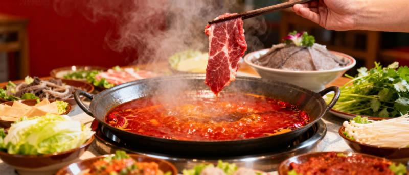 火锅涮肉 热气腾腾图片