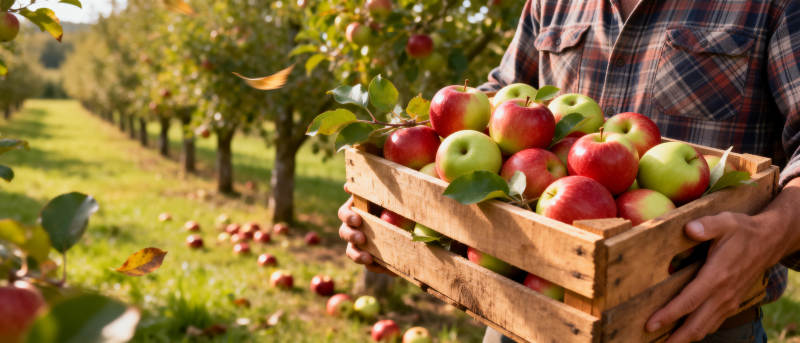 果园丰收苹果图图片