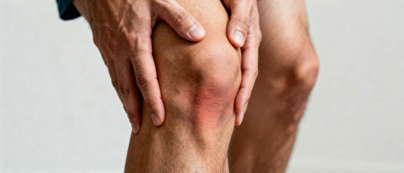 膝盖疼痛难忍图片