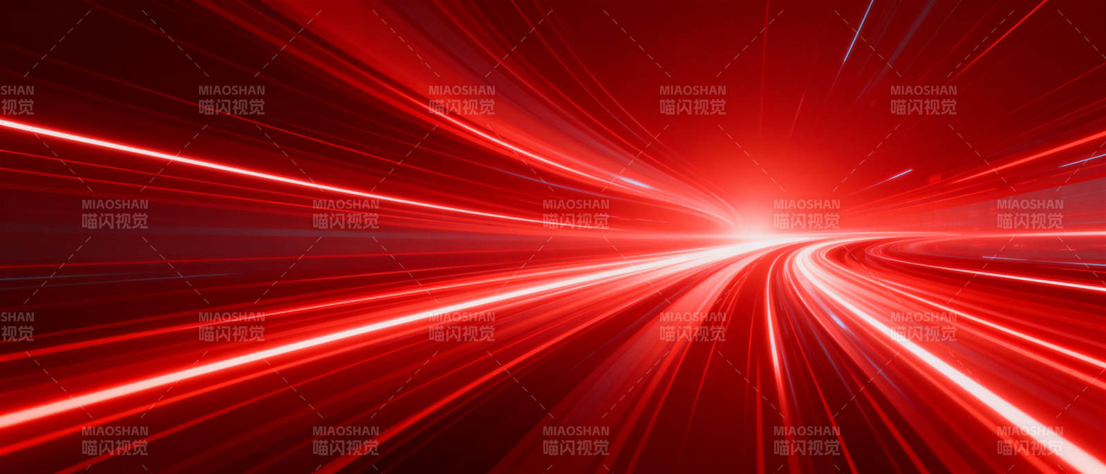 红色光速隧道图片