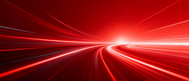 红色光速隧道图片