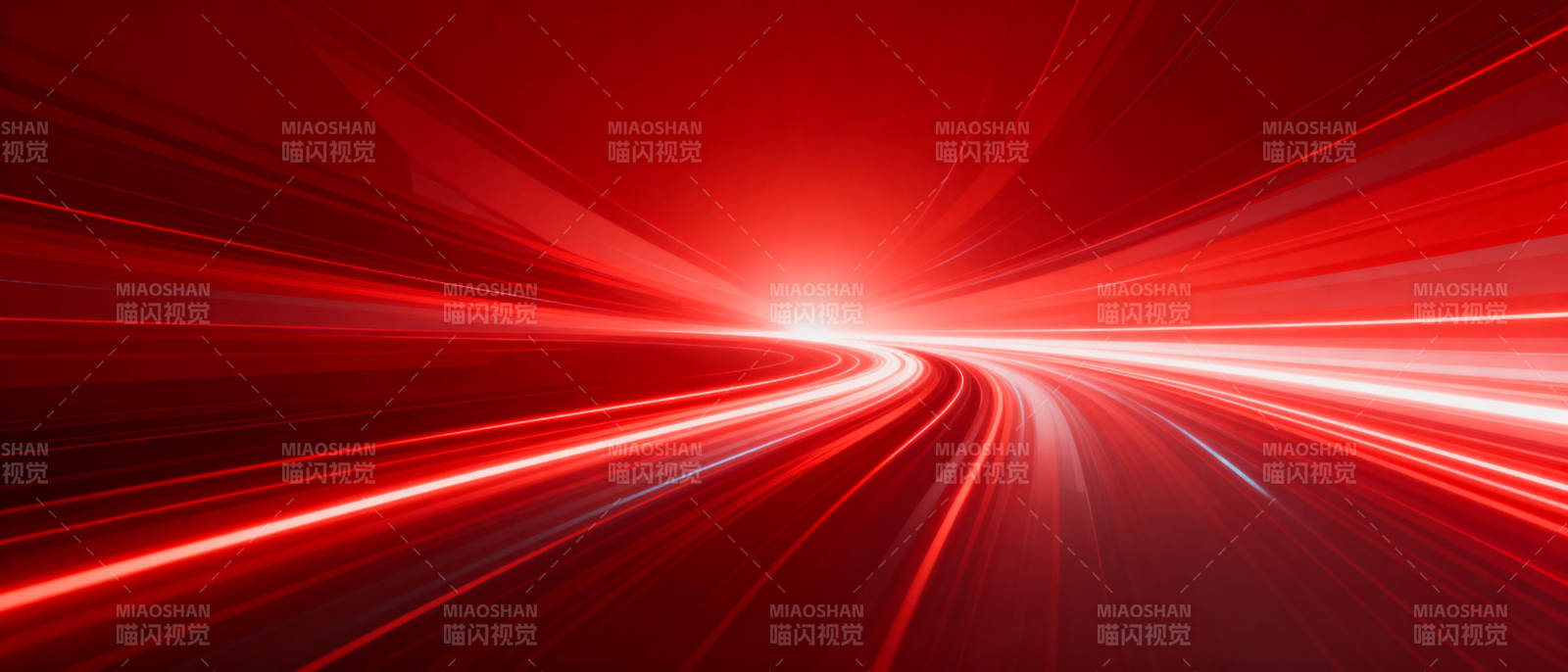 红色光速隧道图片