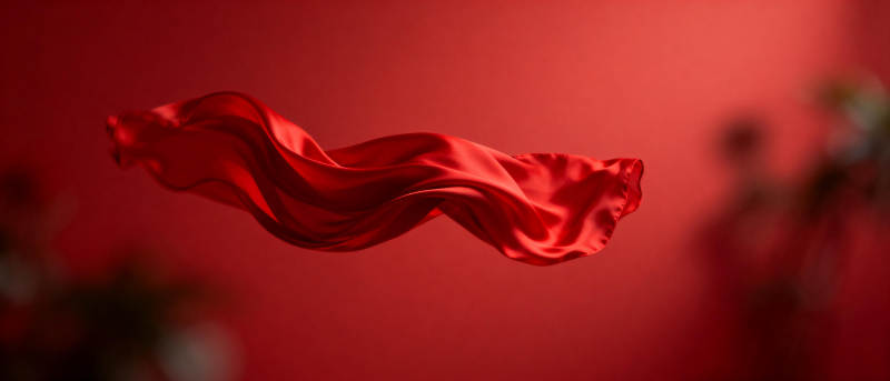 红绸舞动图片