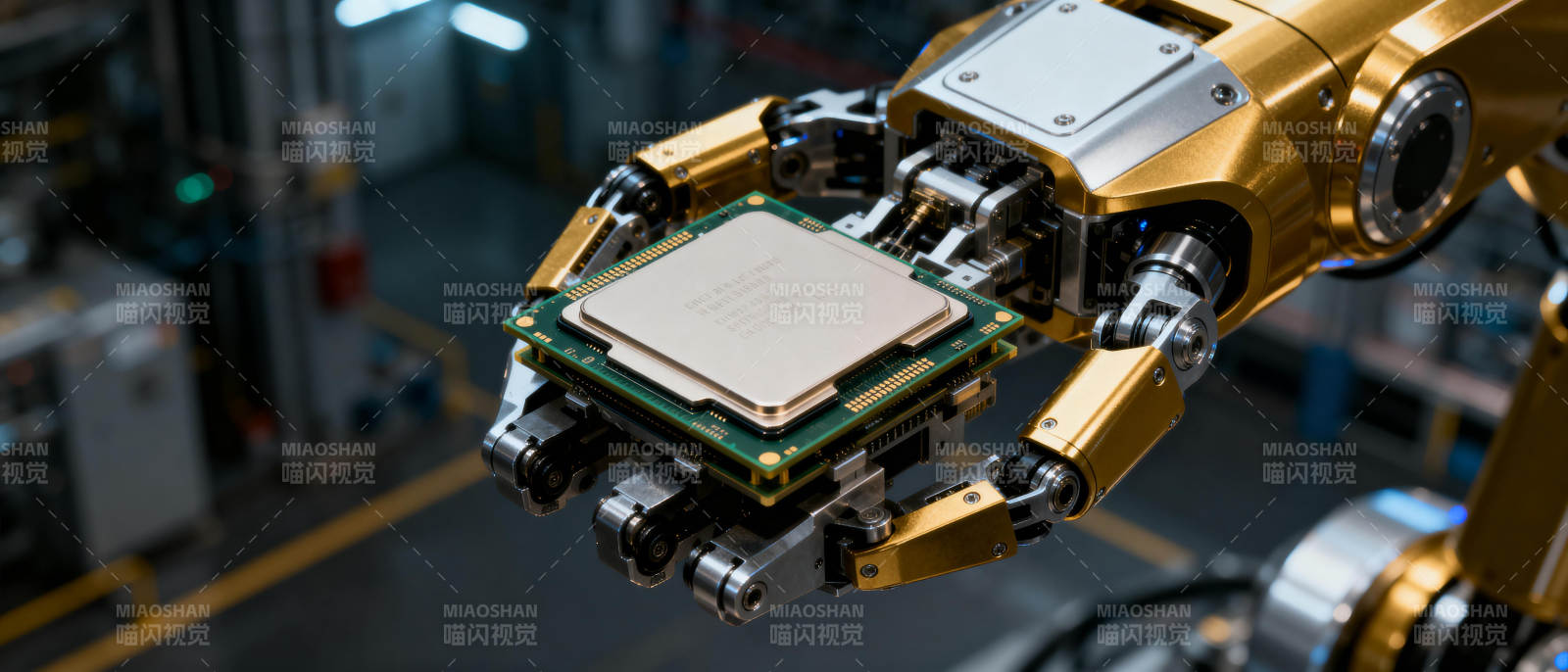 机械臂抓取芯片图片