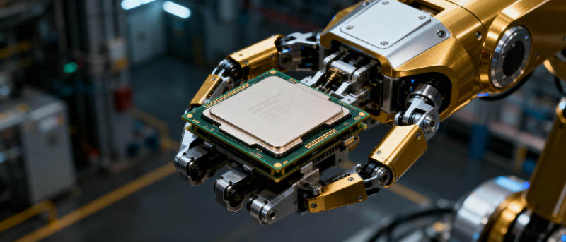 机械臂抓取芯片图片