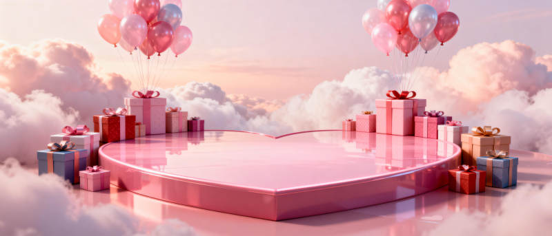 梦幻爱心礼盒云海图片