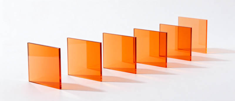 橙色透明板排列图片