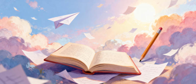 书页间的飞翔梦图片