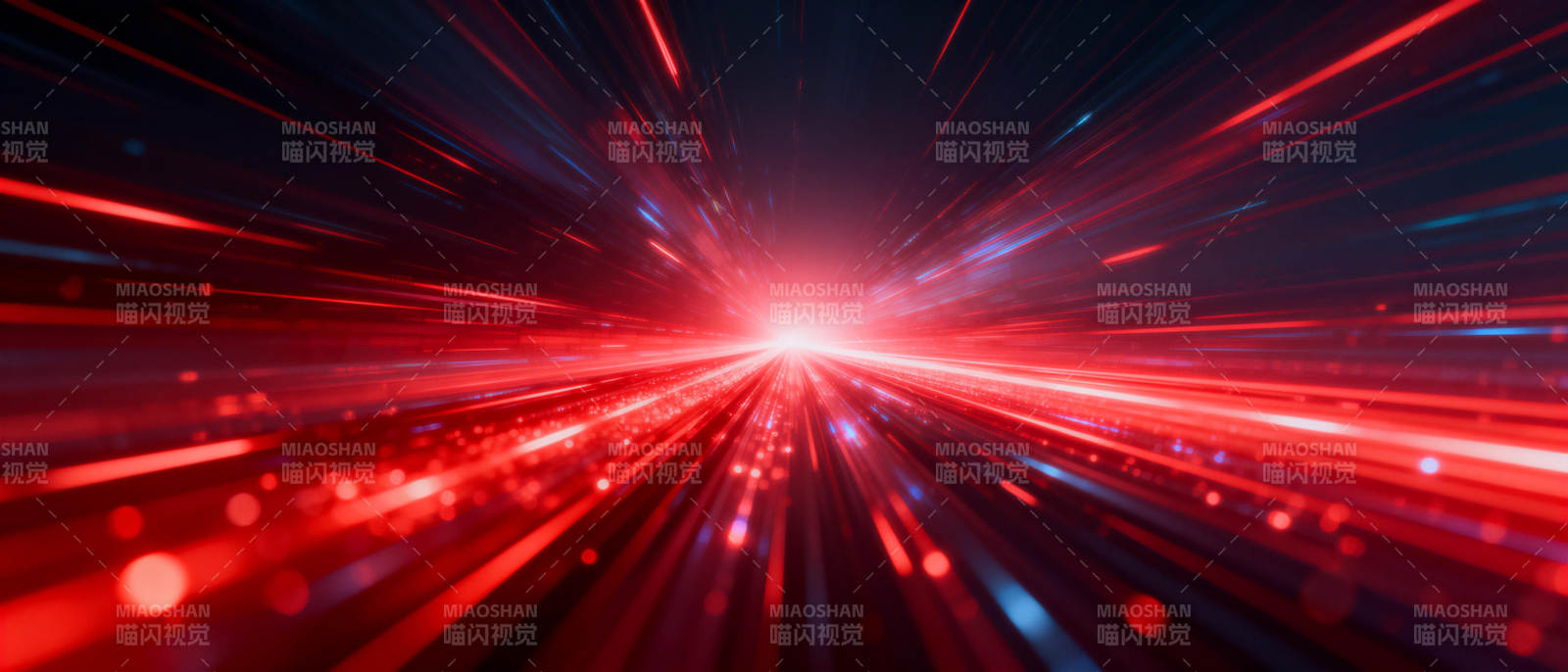 红色光速隧道图片