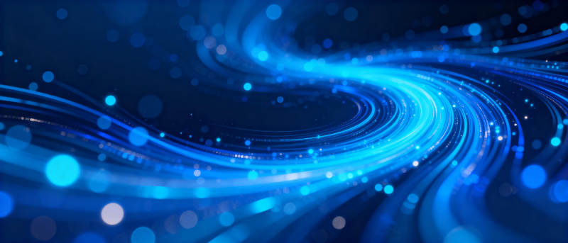 蓝色光流漩涡图片