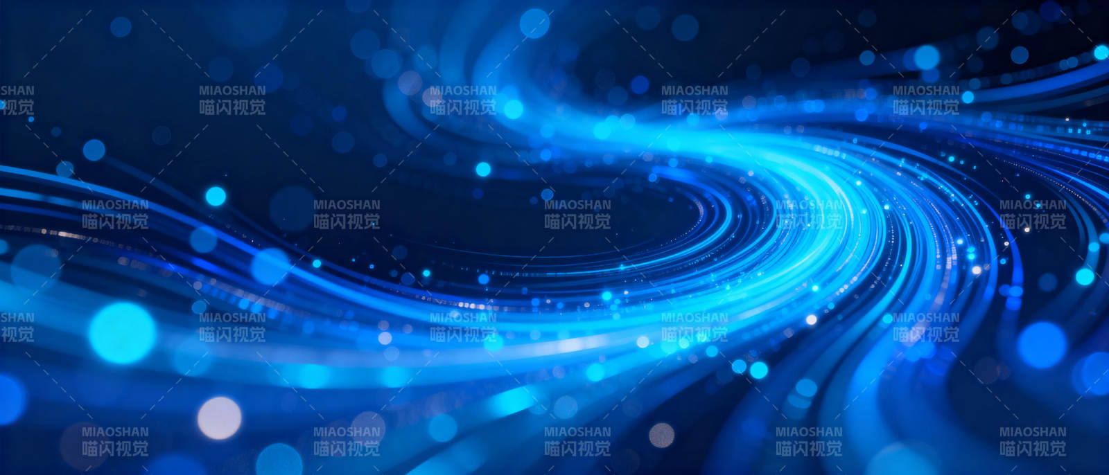 蓝色光流漩涡图片