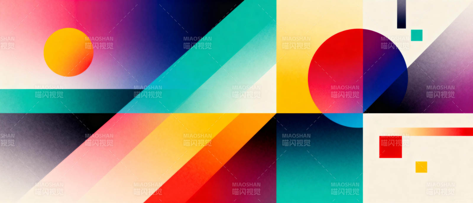 色彩几何抽象艺术图片