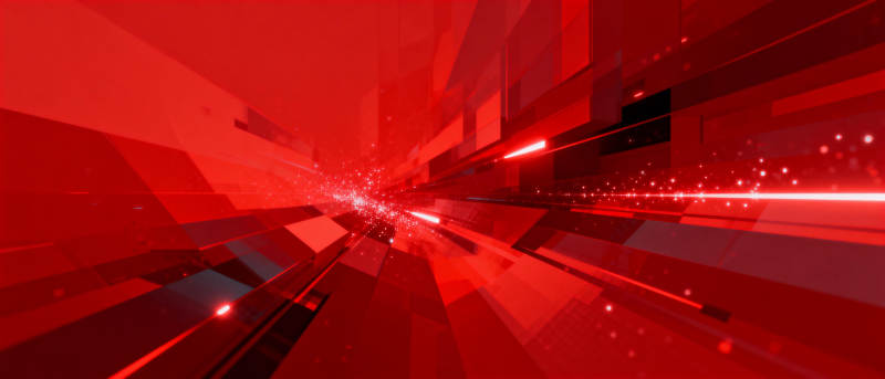 红色科技光速隧道图片