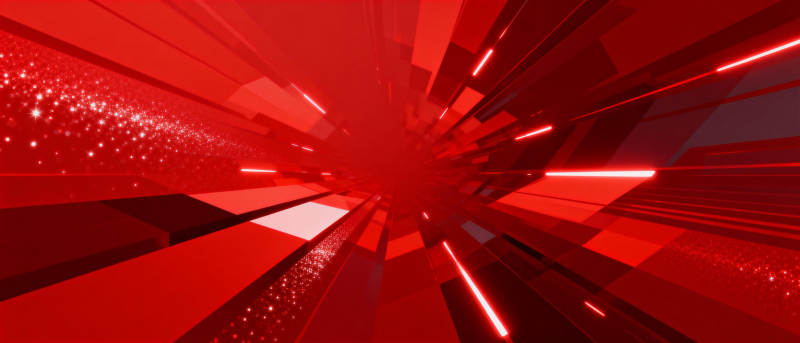 红色光速隧道图片