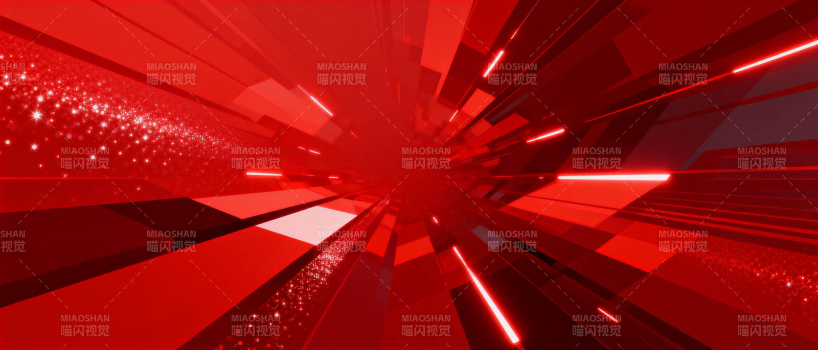 红色光速隧道图片