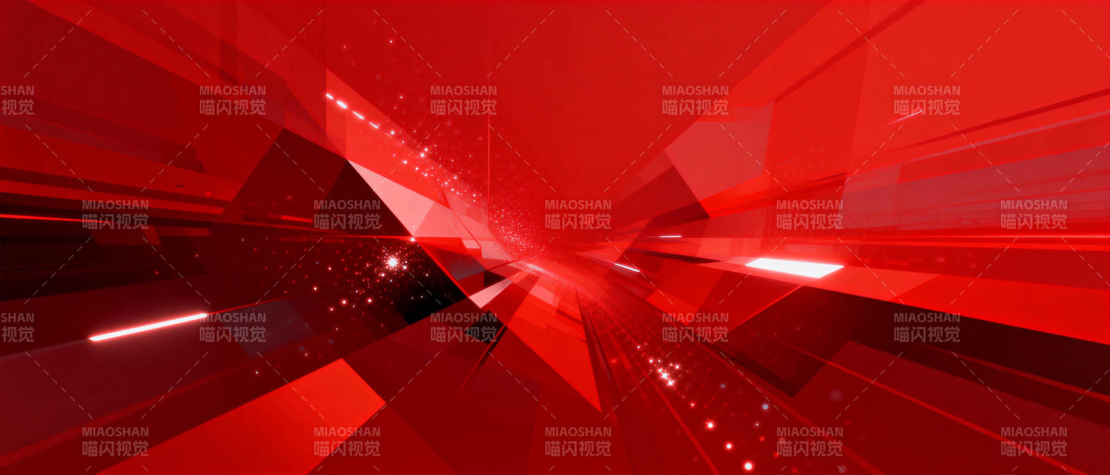 红色光影交错图片