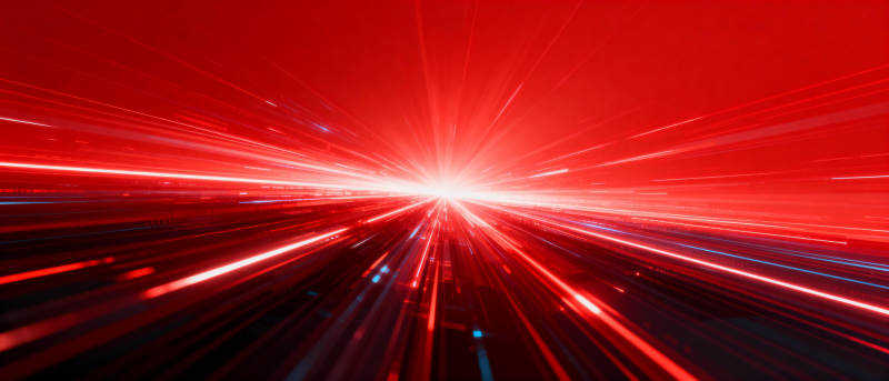红色光速隧道图片