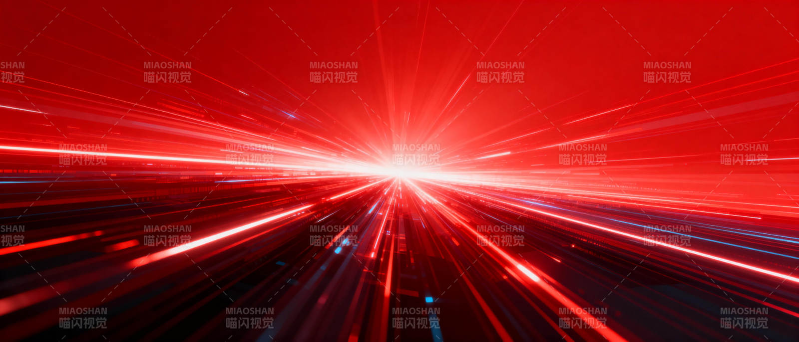 红色光速隧道图片