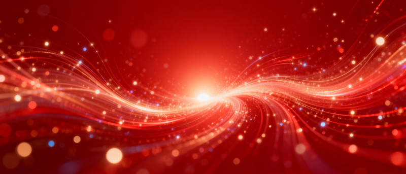 璀璨红光流图片