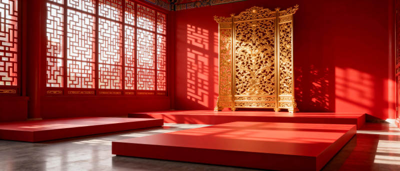 红墙金屏风图片