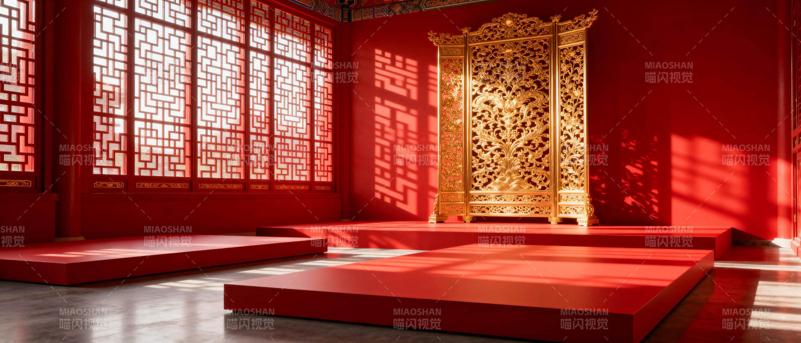 红墙金屏风图片