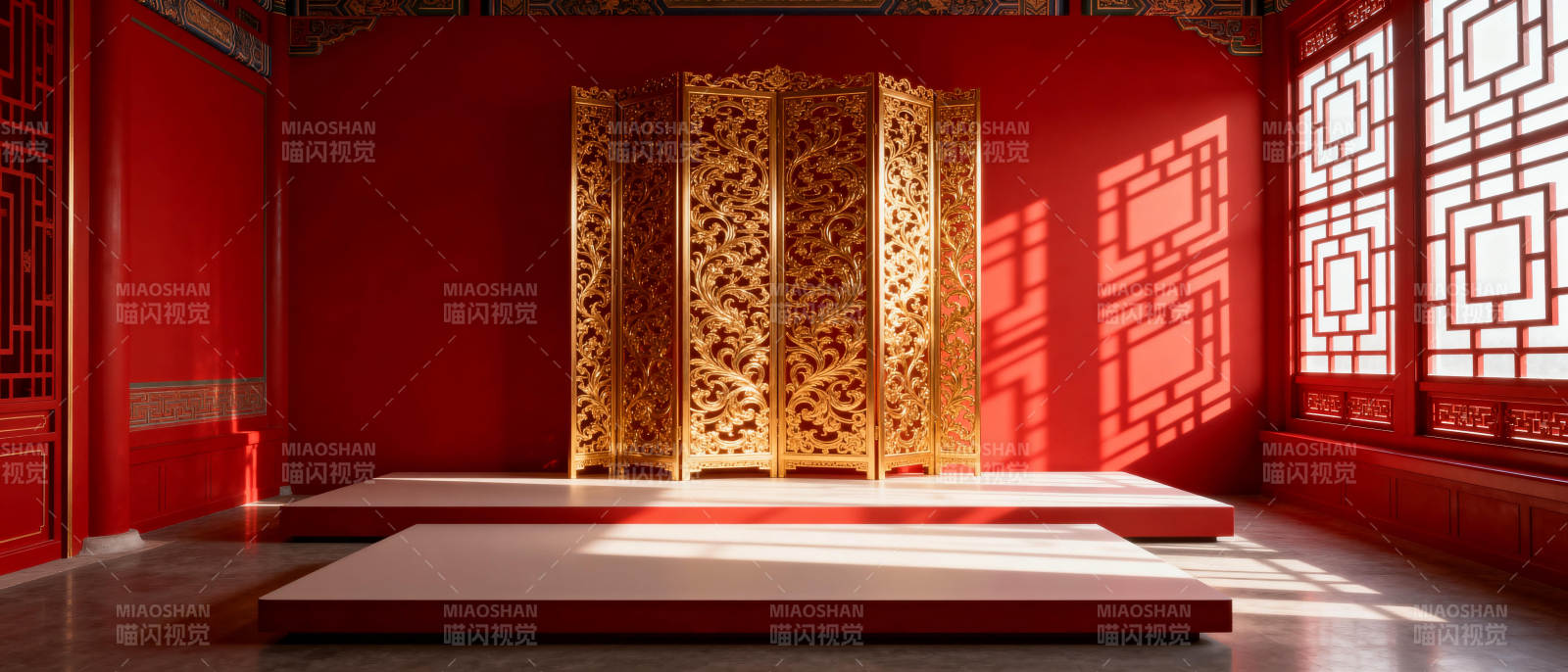 红墙金屏风图片
