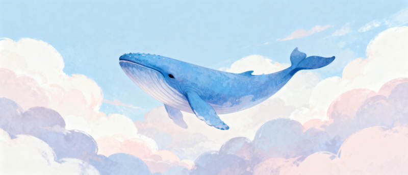 鲸跃云间图片