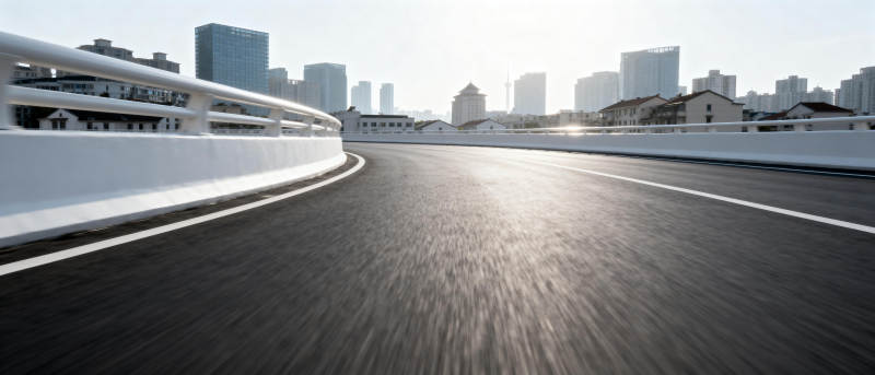 城市高架路晨景图片