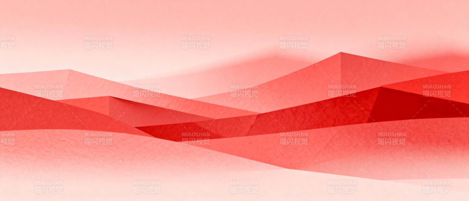 红色山峦剪影图片