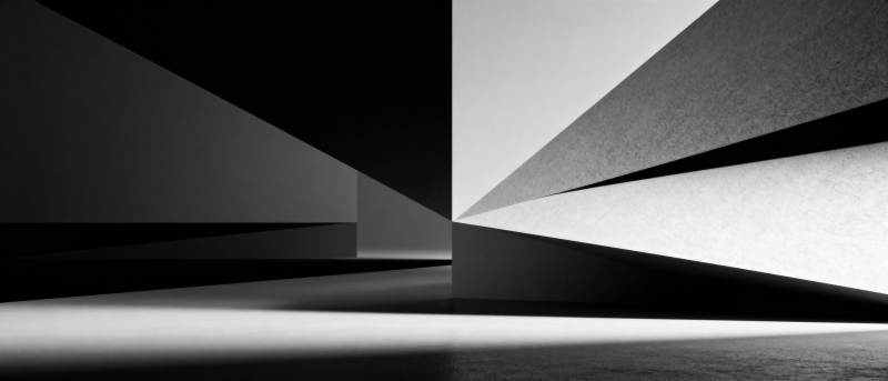 光影交错的几何空间图片