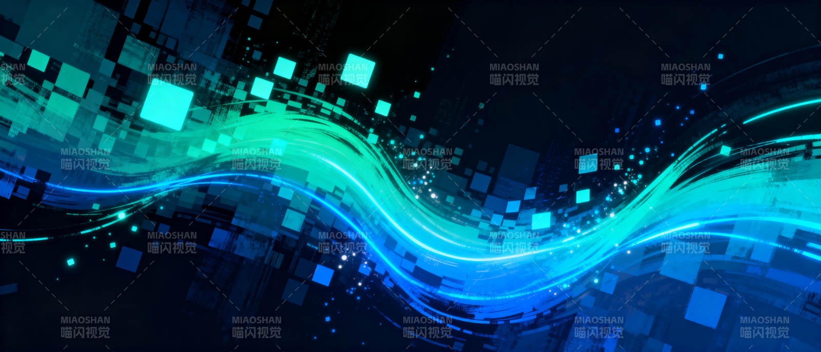 流光溢彩的数字波图片