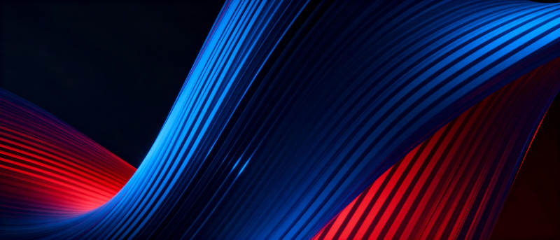 蓝红交织的流动线条图片