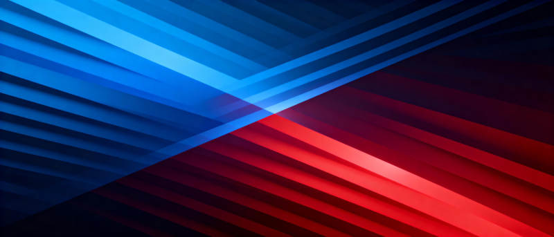 蓝红交错光影图片