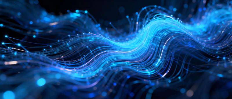 蓝色光流涌动图片