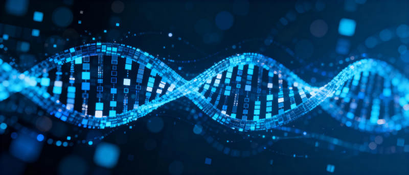 数字DNA双螺旋图片