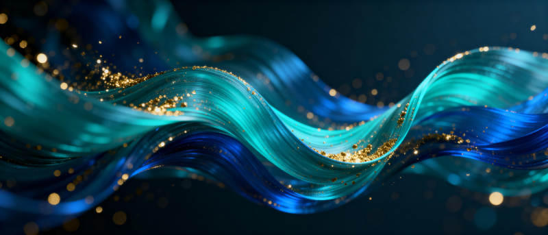 流光溢彩的波浪图片