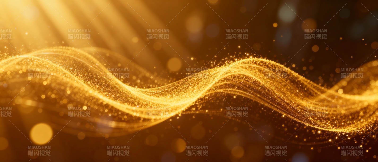 金色波浪光效图片