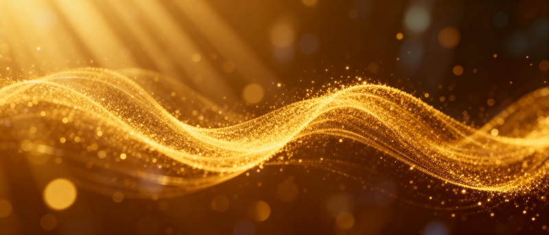 金色波浪光效图片