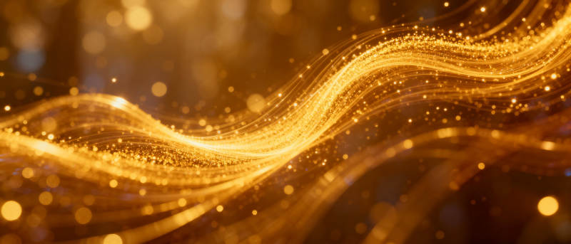 金色流光波纹图片