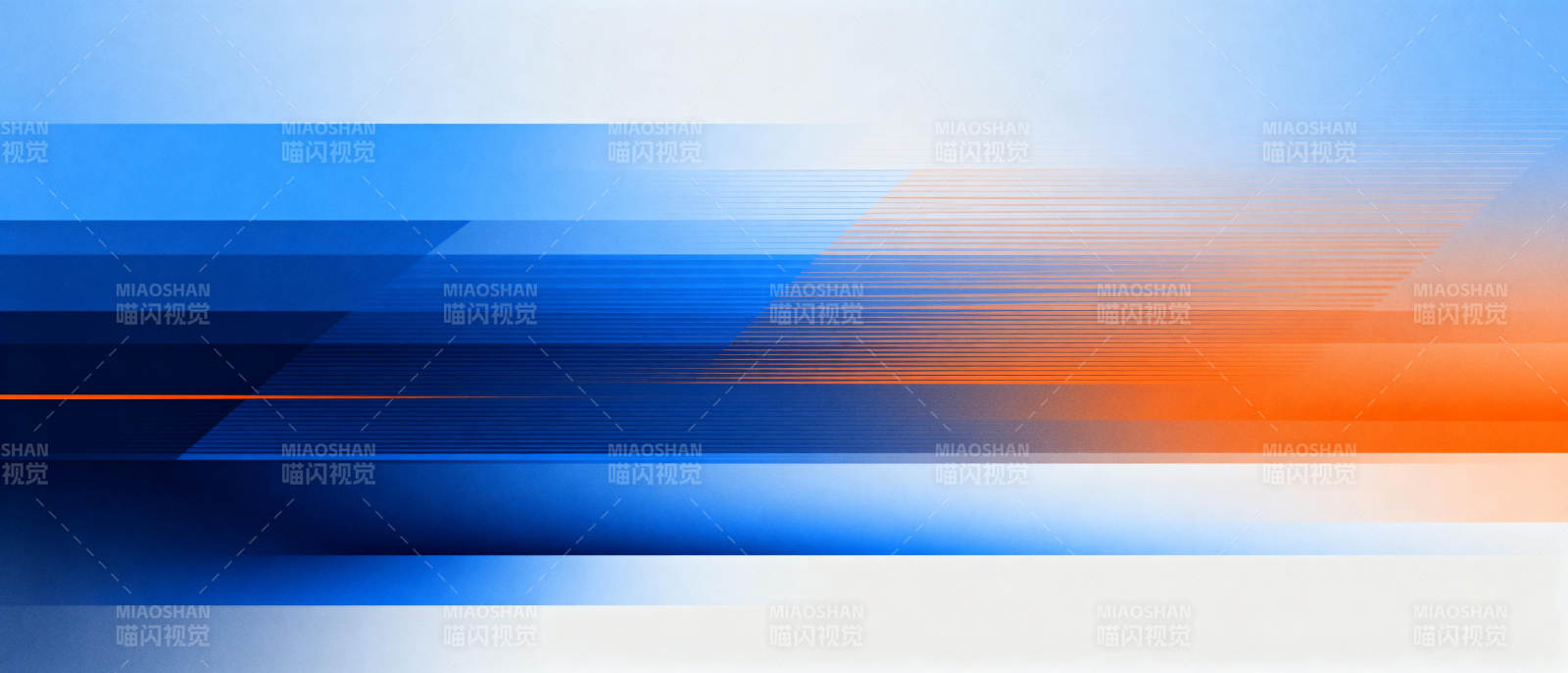 蓝橙渐变抽象图图片