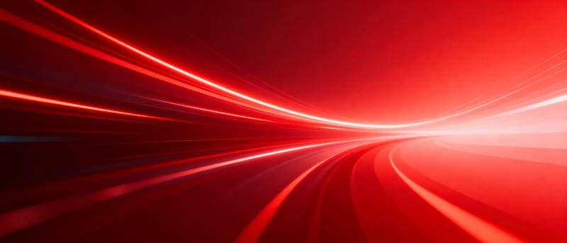 红色光轨疾驰图片