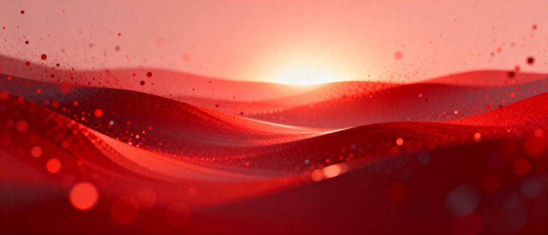 红霞映日 波光流转图片