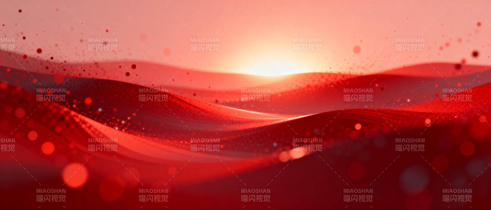 红霞映日 波光流转图片