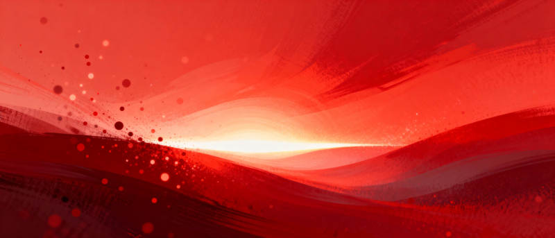 赤霞映山峦图片