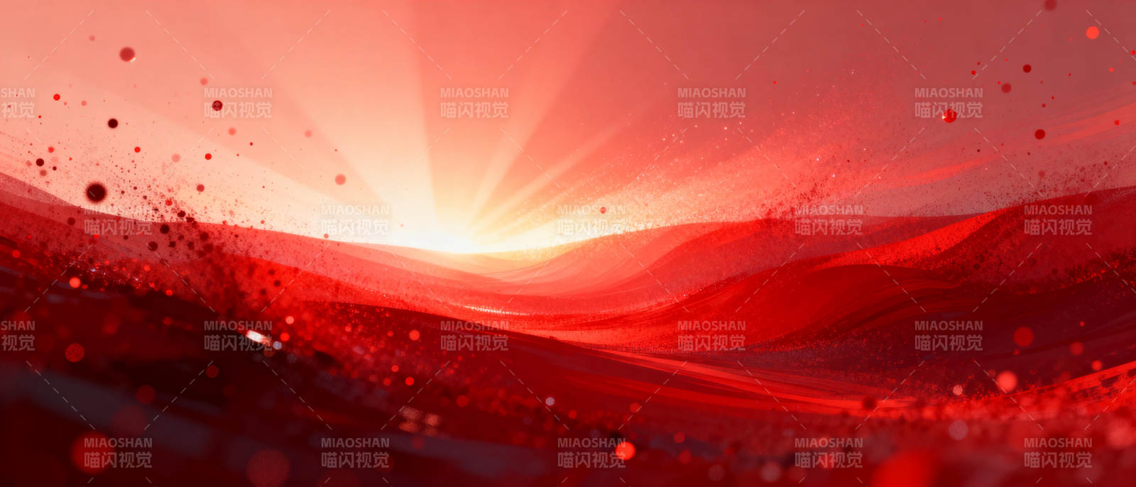 红日初升 光芒万丈图片