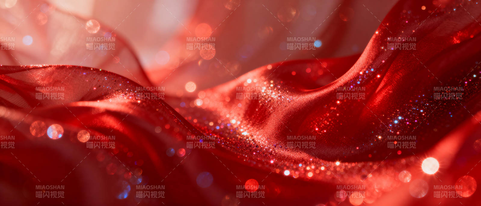 红绸闪耀图片