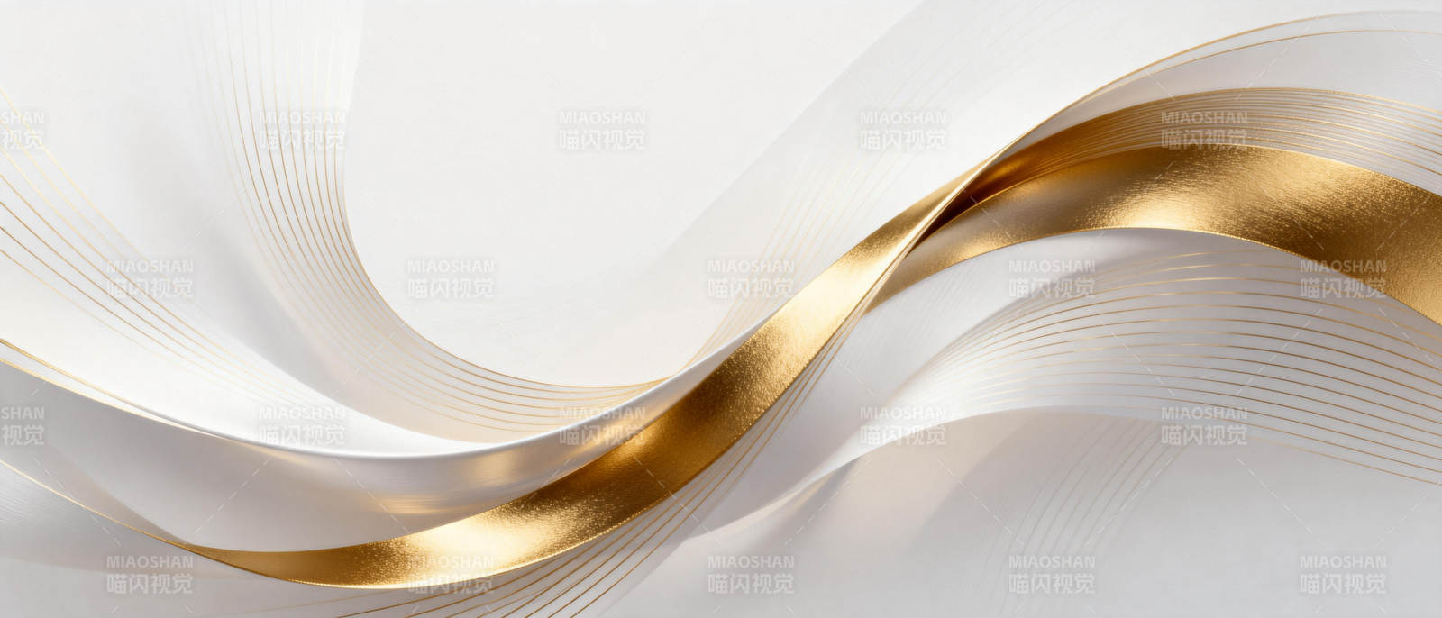 金白交织的优雅波浪图片