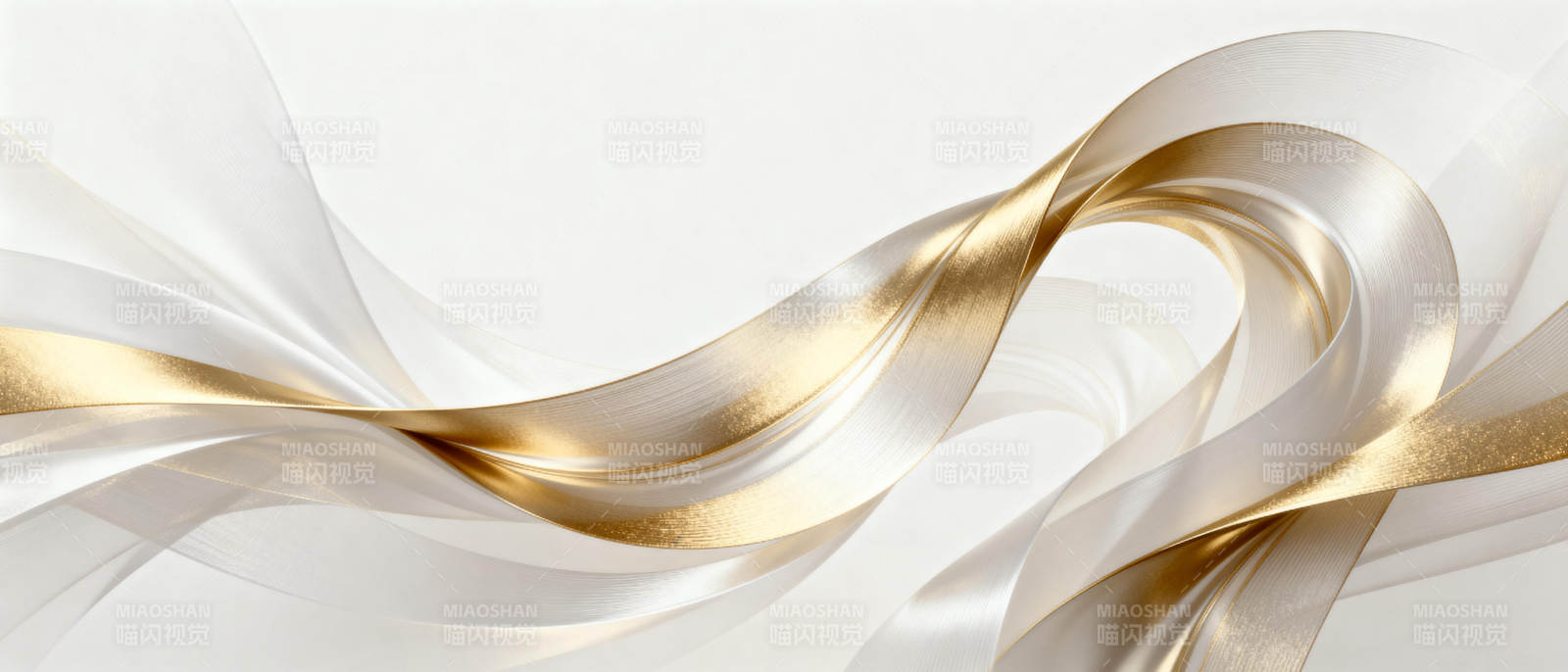 金色丝带飘逸背景图片