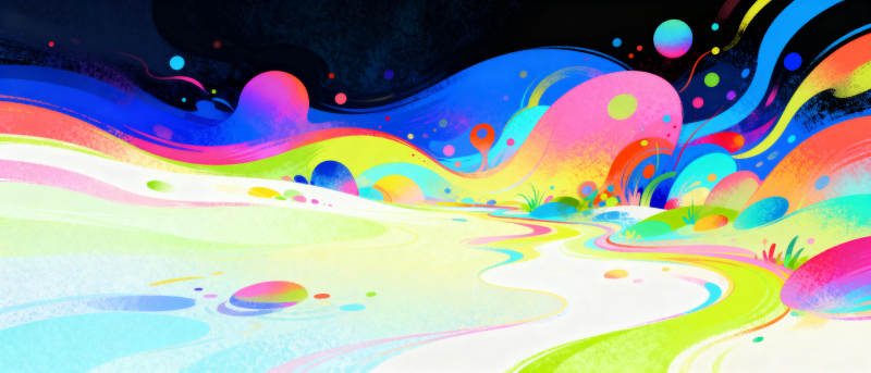 梦幻彩虹世界图片