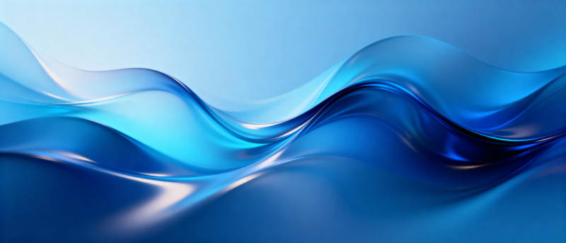 蓝色波浪流动图片